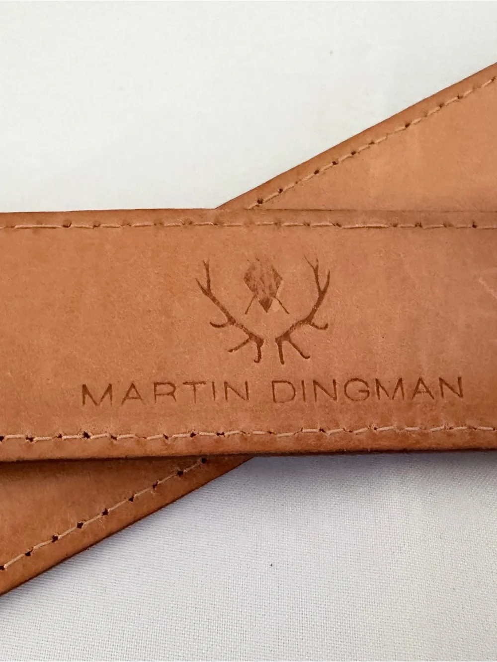 Men’s Martin Dingman Coachman  Brown Saddle Leather Belt Sz 42 New!